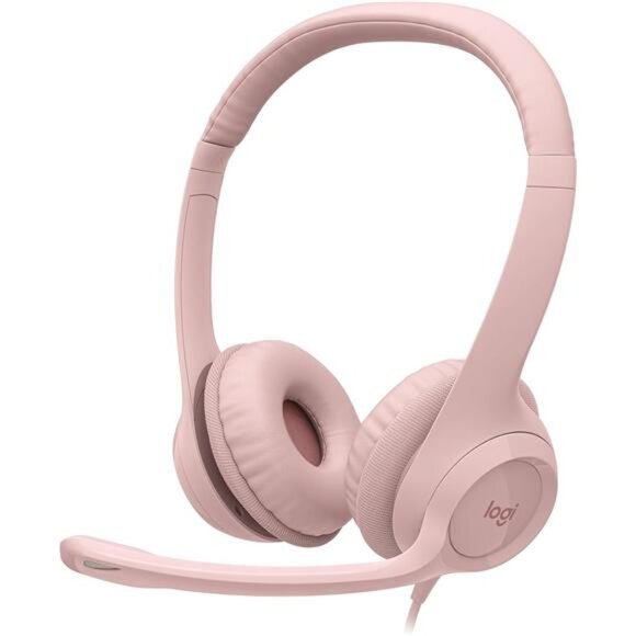 Wired Headset for PC/Laptop, Stereo Headphones with Noise Cancelling Microphone - Picture 1 of 7